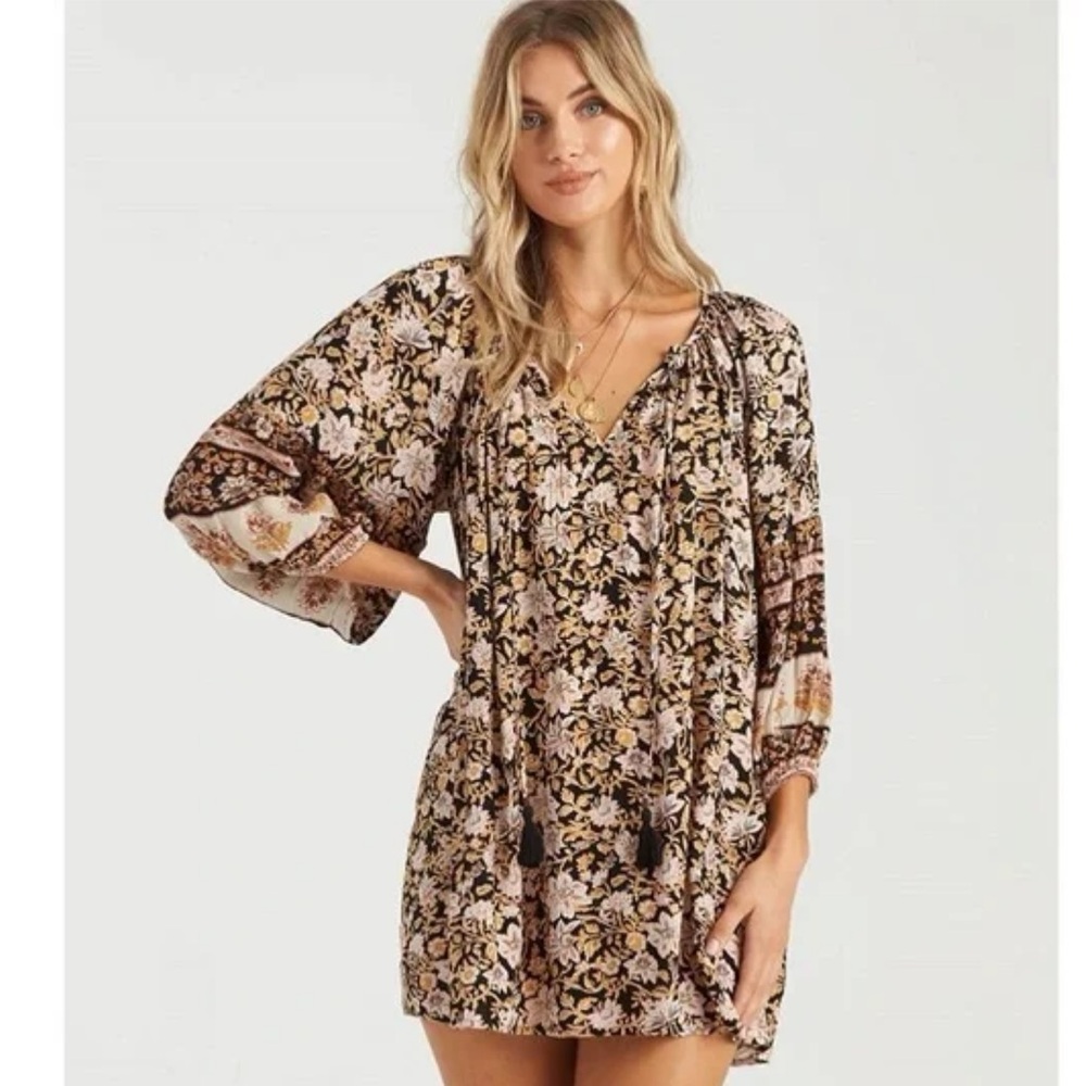 Billabong Floral Gypset Boho Mini Dress